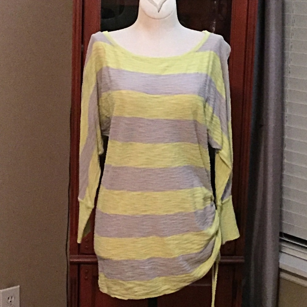 Express Yellow & Gray Sweater